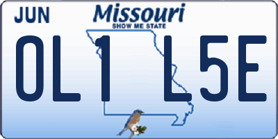 MO license plate OL1L5E