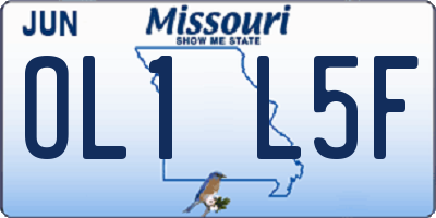 MO license plate OL1L5F