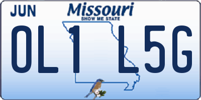 MO license plate OL1L5G