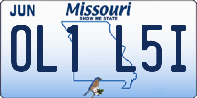 MO license plate OL1L5I