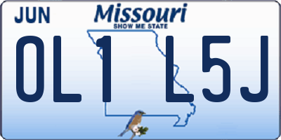 MO license plate OL1L5J