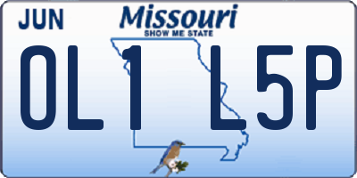 MO license plate OL1L5P