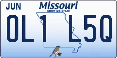 MO license plate OL1L5Q