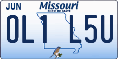 MO license plate OL1L5U