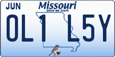 MO license plate OL1L5Y