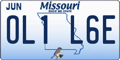 MO license plate OL1L6E