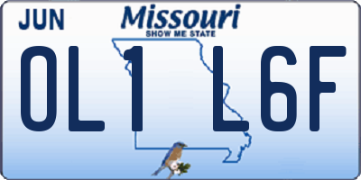 MO license plate OL1L6F