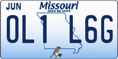 MO license plate OL1L6G