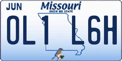 MO license plate OL1L6H