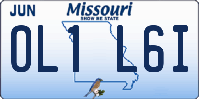 MO license plate OL1L6I