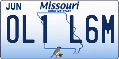 MO license plate OL1L6M