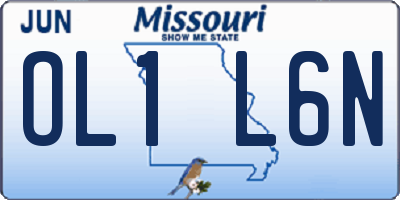 MO license plate OL1L6N