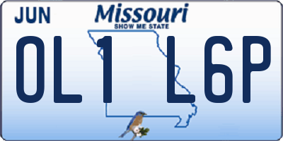 MO license plate OL1L6P