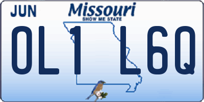 MO license plate OL1L6Q