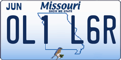 MO license plate OL1L6R