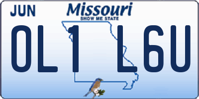 MO license plate OL1L6U