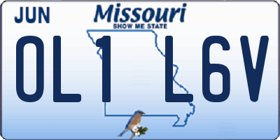 MO license plate OL1L6V