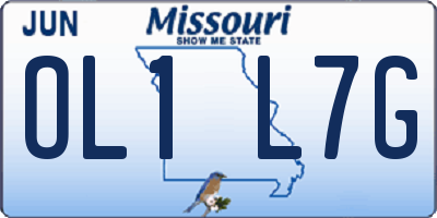 MO license plate OL1L7G