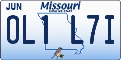 MO license plate OL1L7I