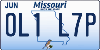 MO license plate OL1L7P
