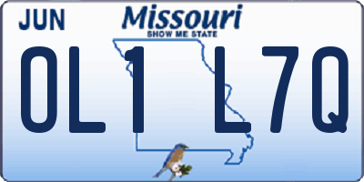 MO license plate OL1L7Q