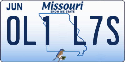 MO license plate OL1L7S