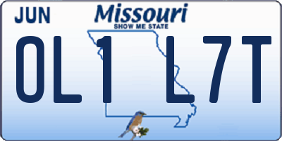 MO license plate OL1L7T