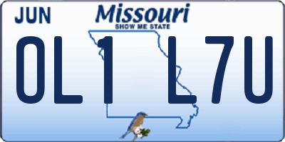 MO license plate OL1L7U