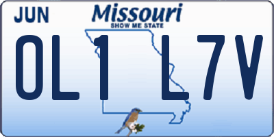 MO license plate OL1L7V