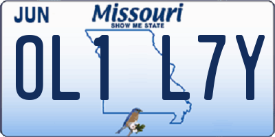 MO license plate OL1L7Y