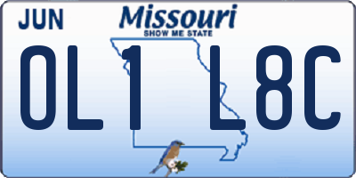 MO license plate OL1L8C