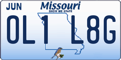 MO license plate OL1L8G