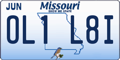 MO license plate OL1L8I