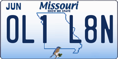 MO license plate OL1L8N