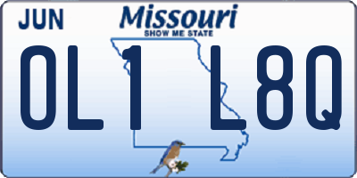 MO license plate OL1L8Q