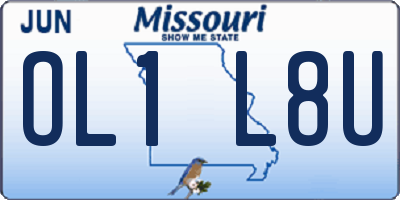 MO license plate OL1L8U
