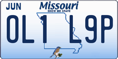 MO license plate OL1L9P