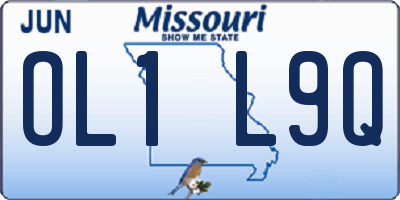 MO license plate OL1L9Q
