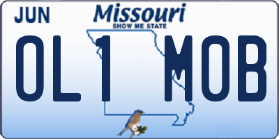 MO license plate OL1M0B