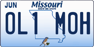 MO license plate OL1M0H