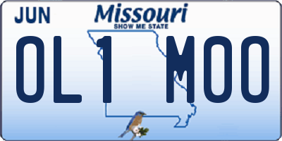 MO license plate OL1M0O