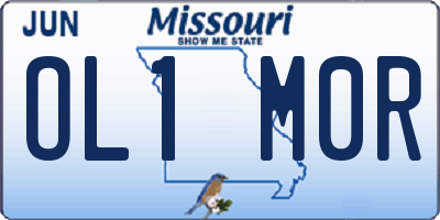 MO license plate OL1M0R
