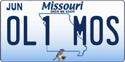 MO license plate OL1M0S