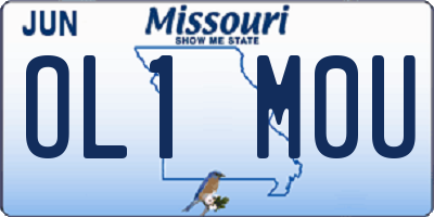 MO license plate OL1M0U