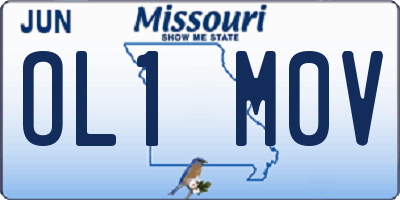 MO license plate OL1M0V
