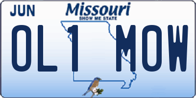 MO license plate OL1M0W
