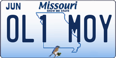 MO license plate OL1M0Y