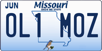 MO license plate OL1M0Z