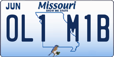 MO license plate OL1M1B