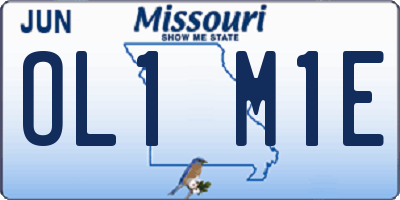 MO license plate OL1M1E